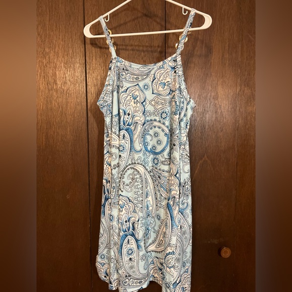 Paisley Dress, size Large, pockets, metal and working zipper detail - Picture 7 of 11